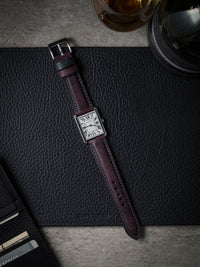 "Arnault" Royal Purple Padded Leather Watch Strap
