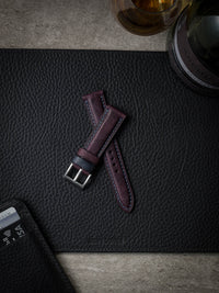 "Arnault" Royal Purple Padded Leather Watch Strap