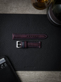 "Arnault" Royal Purple Padded Leather Watch Strap