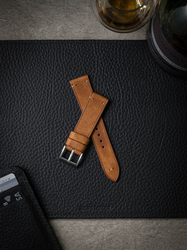 "Astor" Butterscotch Leather Watch Strap