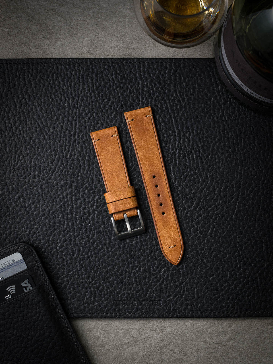 "Astor" Butterscotch Leather Watch Strap