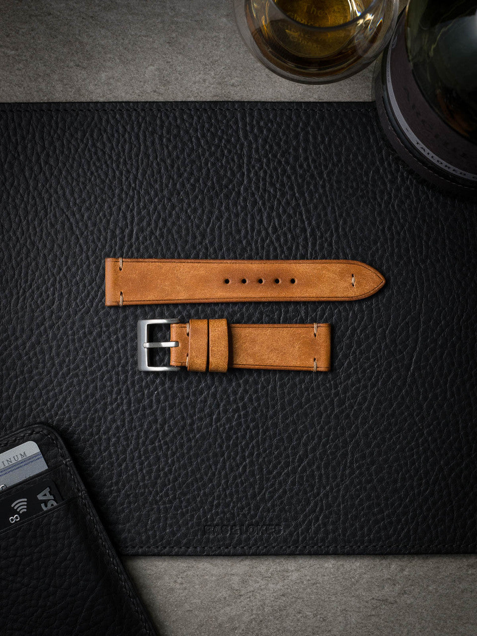 "Astor" Butterscotch Leather Watch Strap