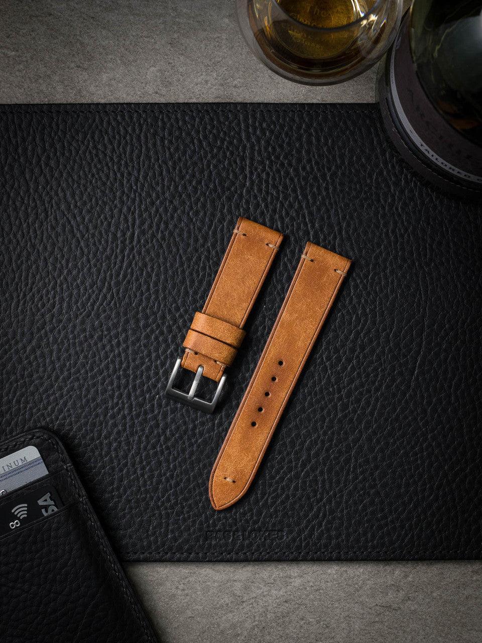 "Astor" Butterscotch Leather Watch Strap
