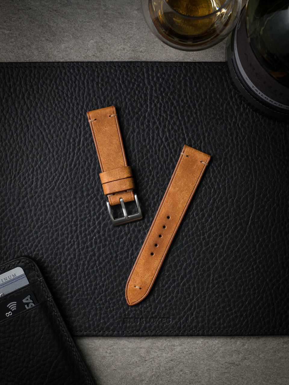 "Astor" Butterscotch Leather Watch Strap