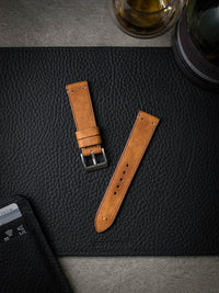 "Astor" Butterscotch Leather Watch Strap