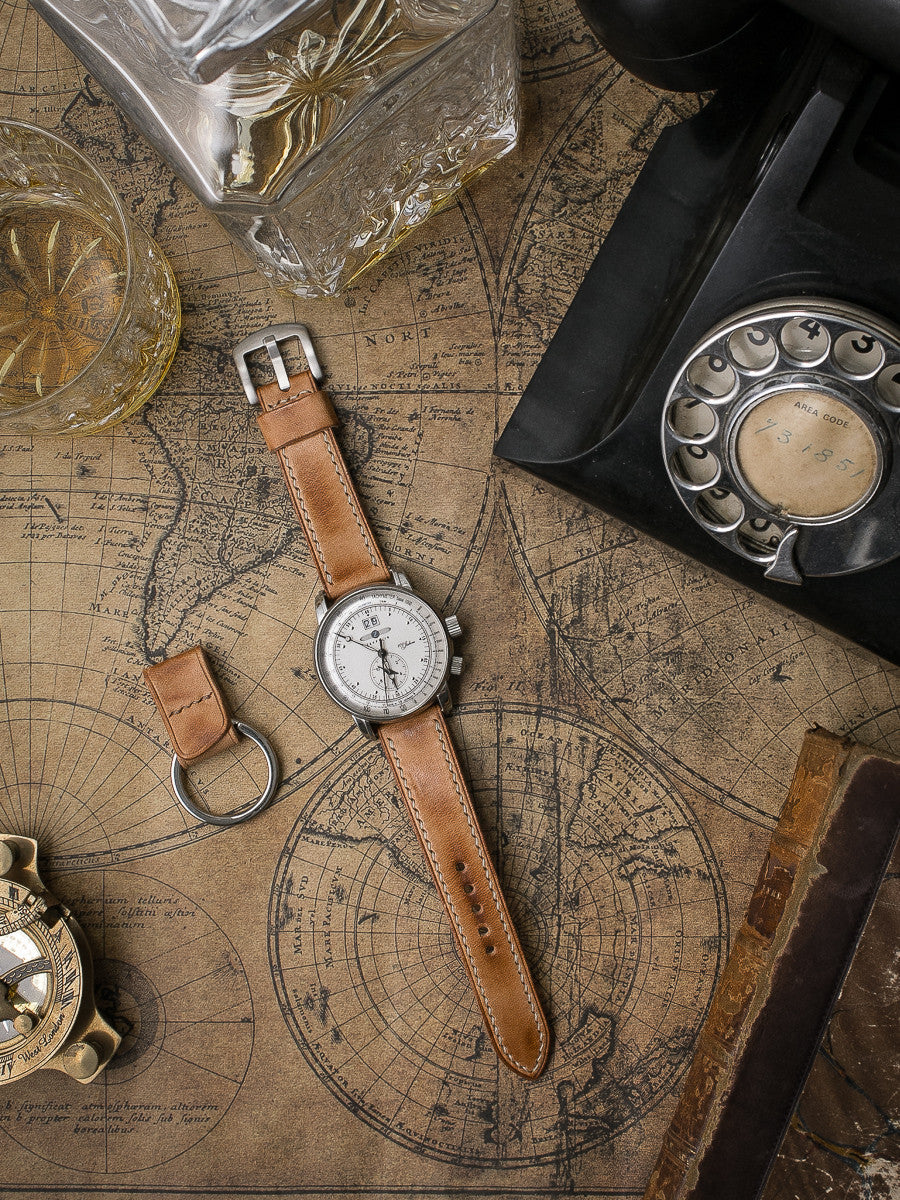 "Axel" Natural Vintage Leather Watch Strap