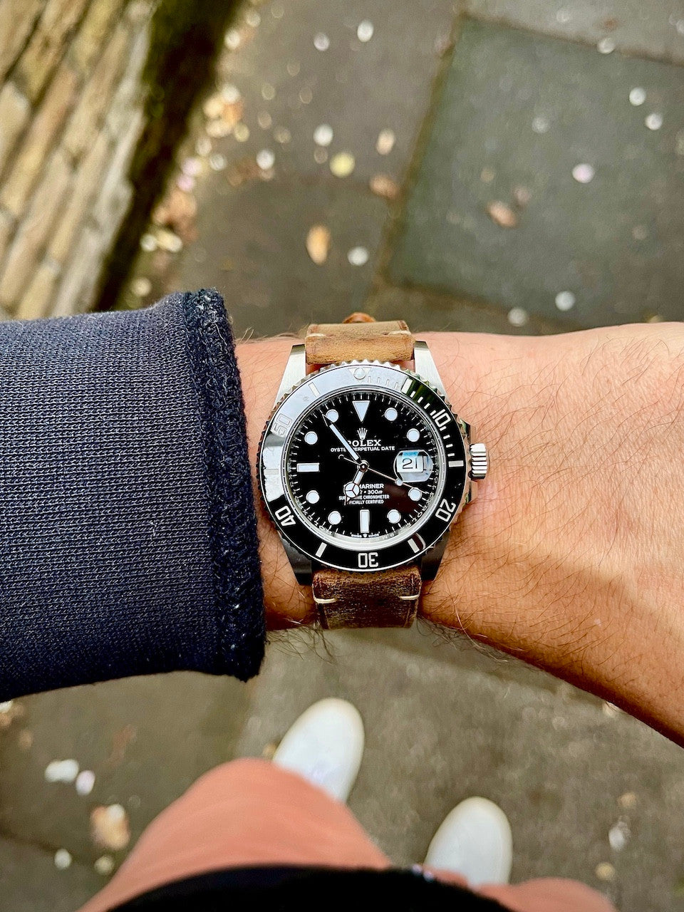"Huck" Rugged Brown Leather Watch Strap
