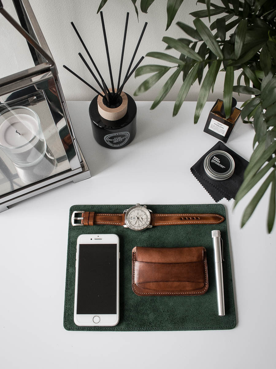 "Warrington" Vintage Bourbon Padded Leather Watch Strap