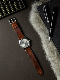 "Beck" Cognac Saddle Tan Leather Watch Strap