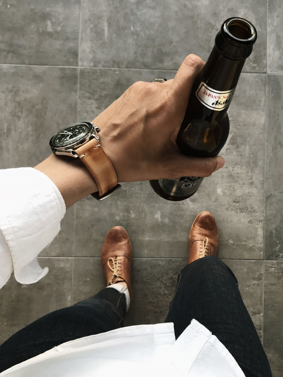 "Berkshire" Butterscotch Leather Watch Strap