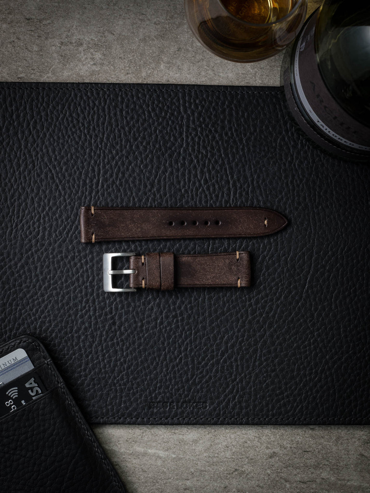 "Bill" Vintage Brown Leather Watch Strap