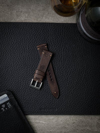 "Bill" Vintage Brown Leather Watch Strap