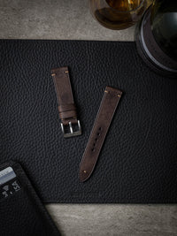"Bill" Vintage Brown Leather Watch Strap