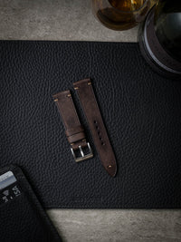 "Bill" Vintage Brown Leather Watch Strap