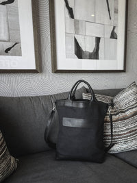 Lennox Tote Bag - Black Canvas