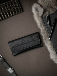 Lex Watch Pouch - Black Leather
