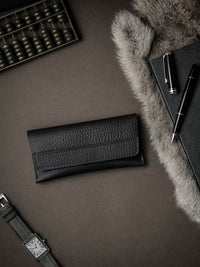 Lex Watch Pouch - Black Leather