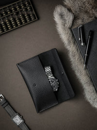 Lex Watch Pouch - Black Leather