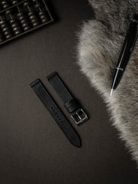"Dane" Black Leather Watch Strap