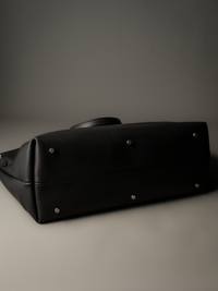 Gramercy Black Leather Weekender Bag