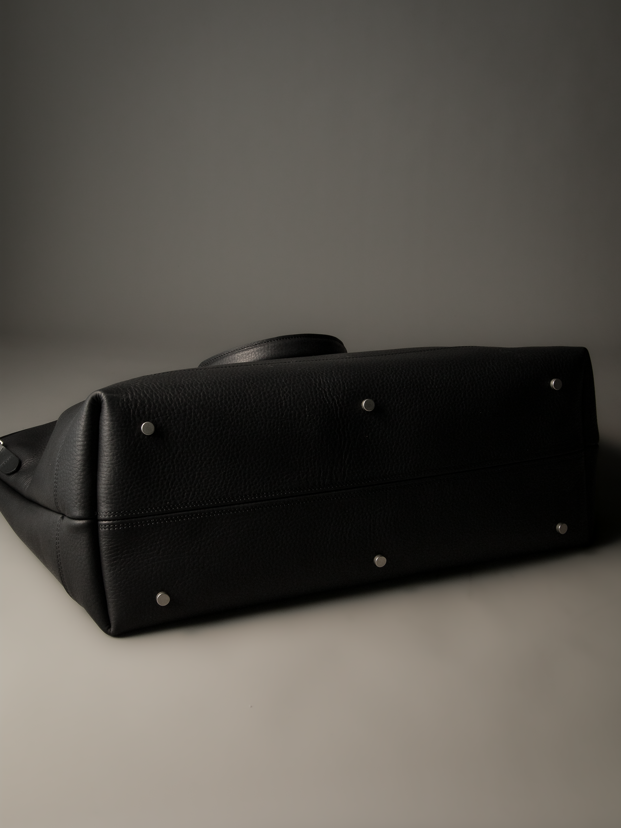 Gramercy Black Leather Weekender Bag