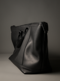 Gramercy Black Leather Weekender Bag