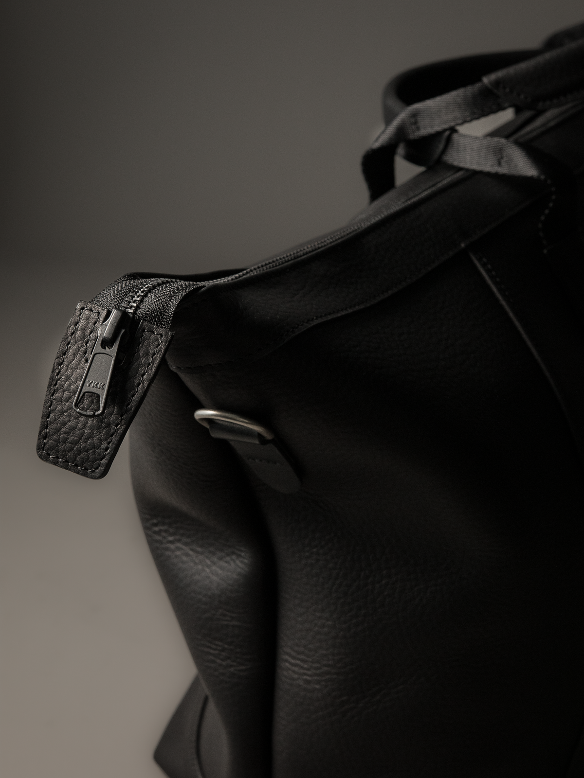Gramercy Black Leather Weekender Bag