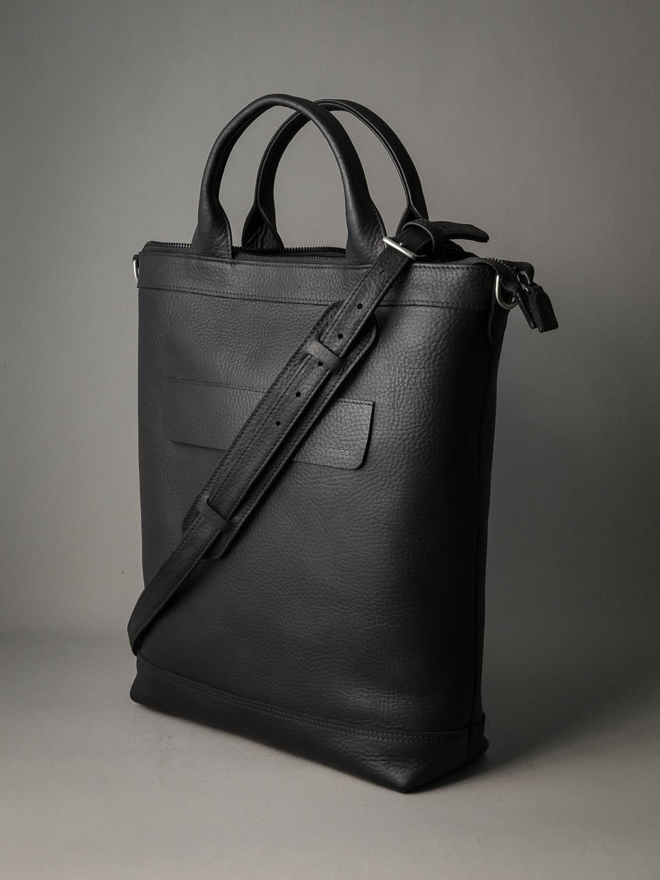 Lennox Tote Bag - Black Leather