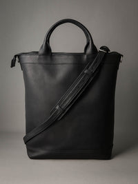 Lennox Tote Bag - Black Leather
