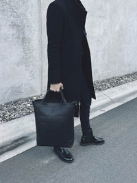 Lennox Tote Bag - Black Leather
