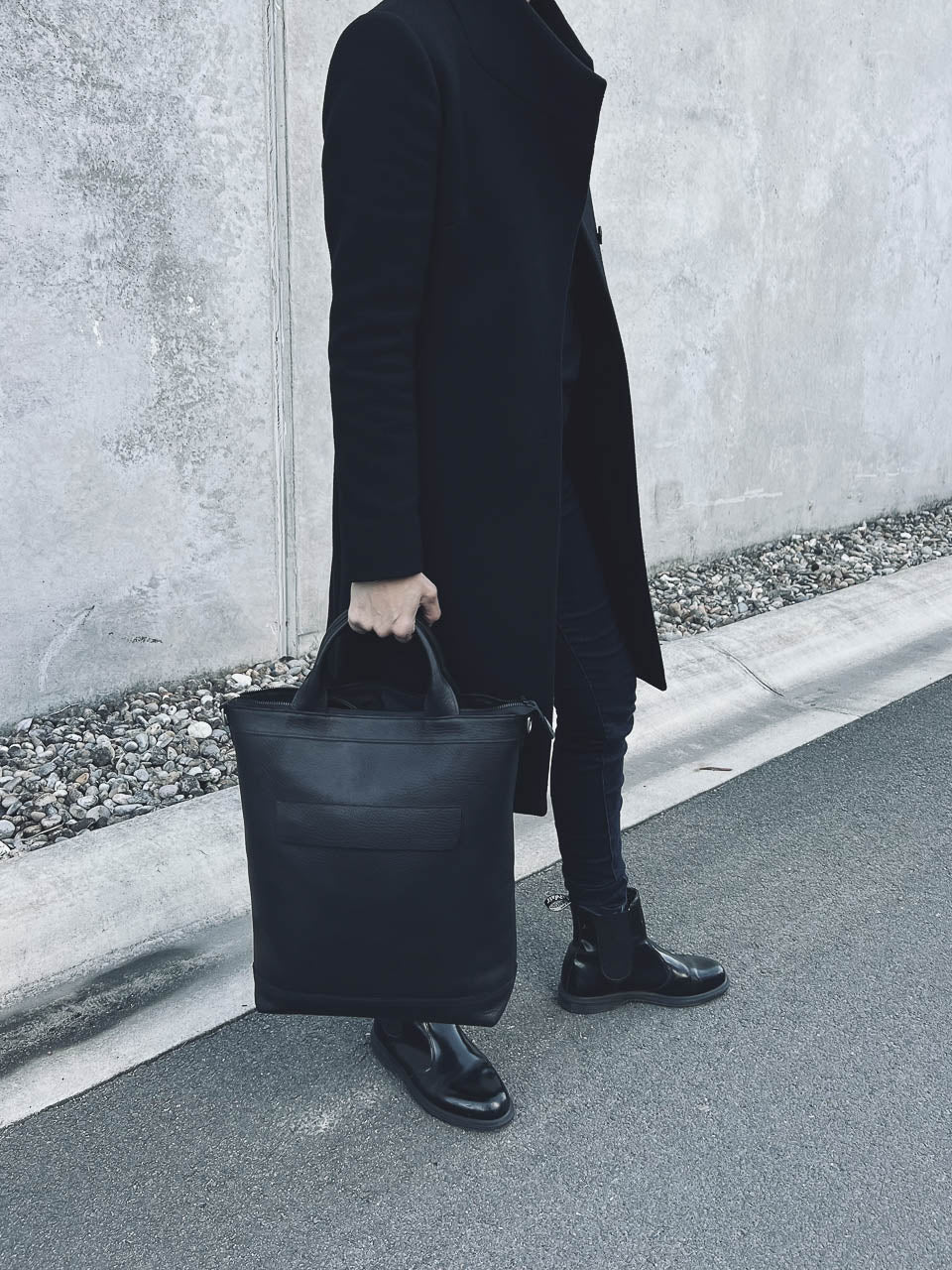 Lennox Tote Bag - Black Leather