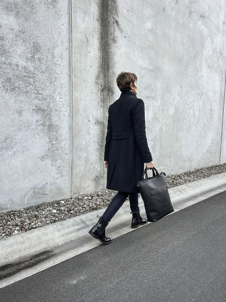 Lennox Tote Bag - Black Leather