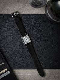 "Luke" Black Suede Watch Strap