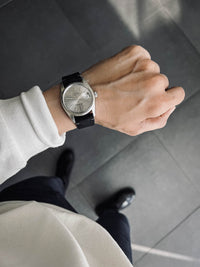 "Luke" Black Suede Watch Strap
