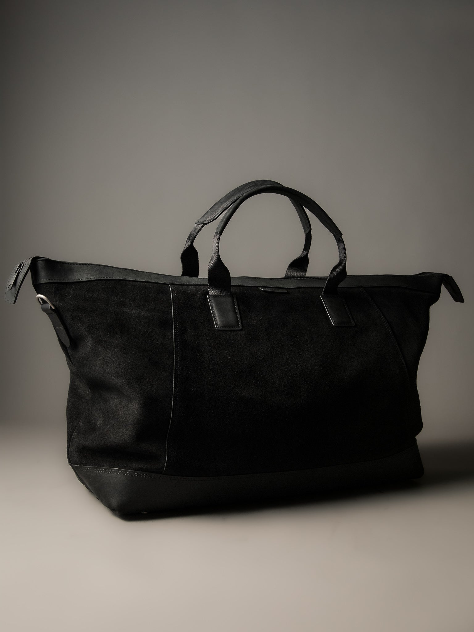 The Gramercy Weekender Bag - Black Suede