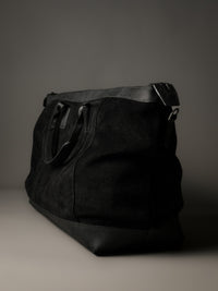 The Gramercy Weekender Bag - Black Suede