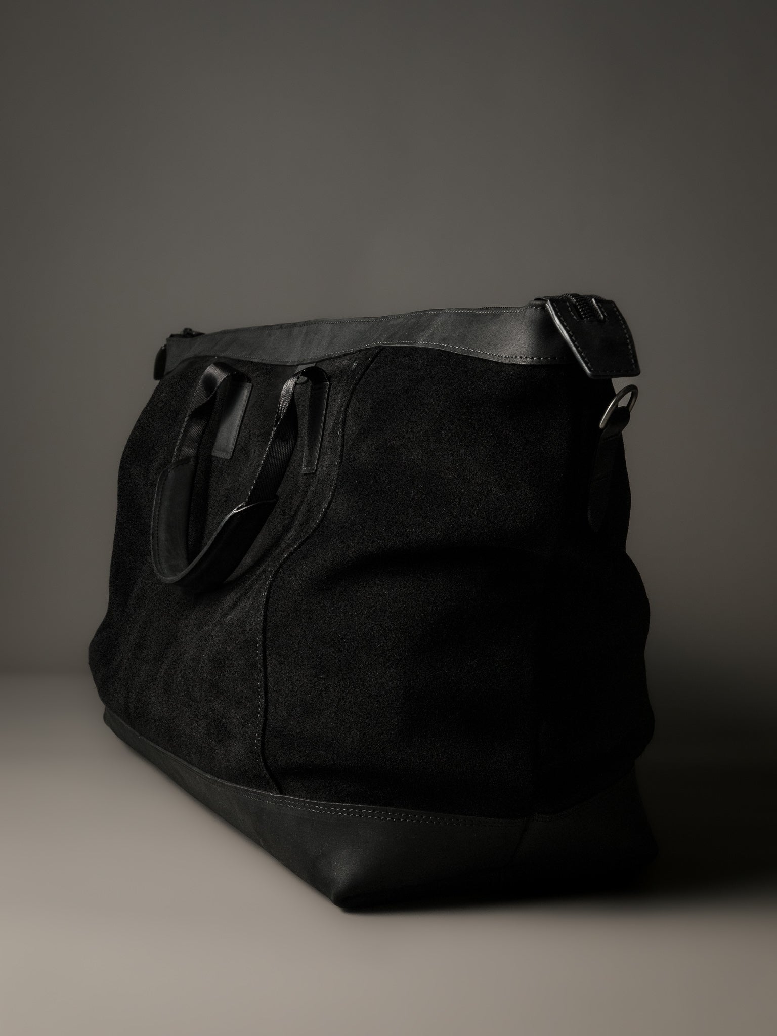 The Gramercy Weekender Bag - Black Suede