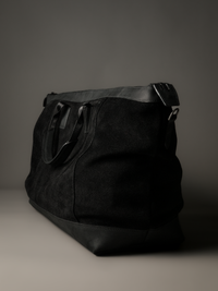 Gramercy Black Suede Weekender Bag (Limited to 3 Pieces)