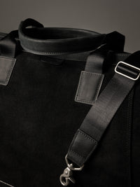 The Gramercy Weekender Bag - Black Suede
