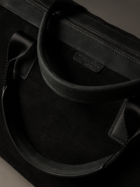 Gramercy Black Suede Weekender Bag (Limited to 3 Pieces)
