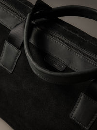 The Gramercy Weekender Bag - Black Suede