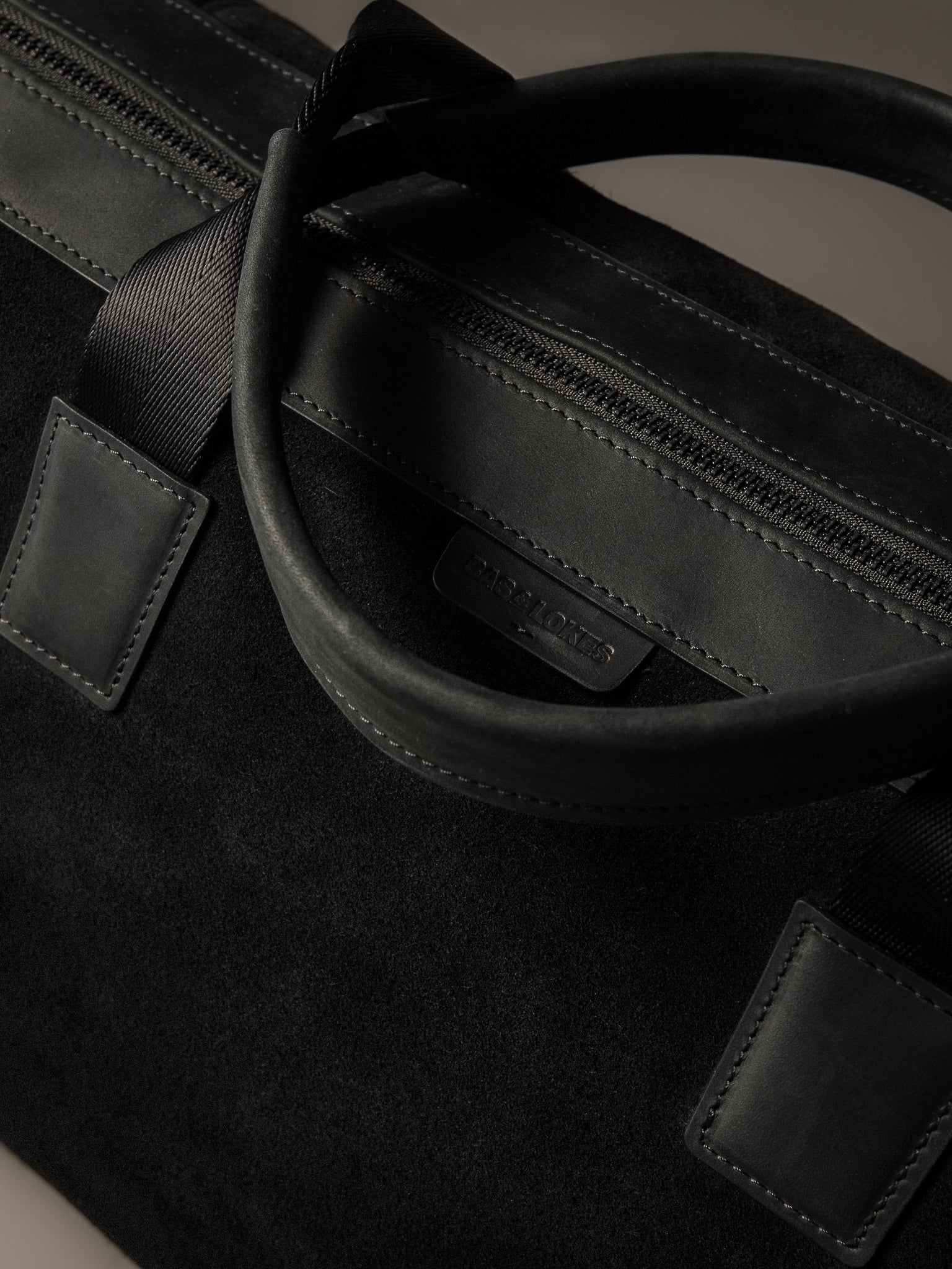 The Gramercy Weekender Bag - Black Suede