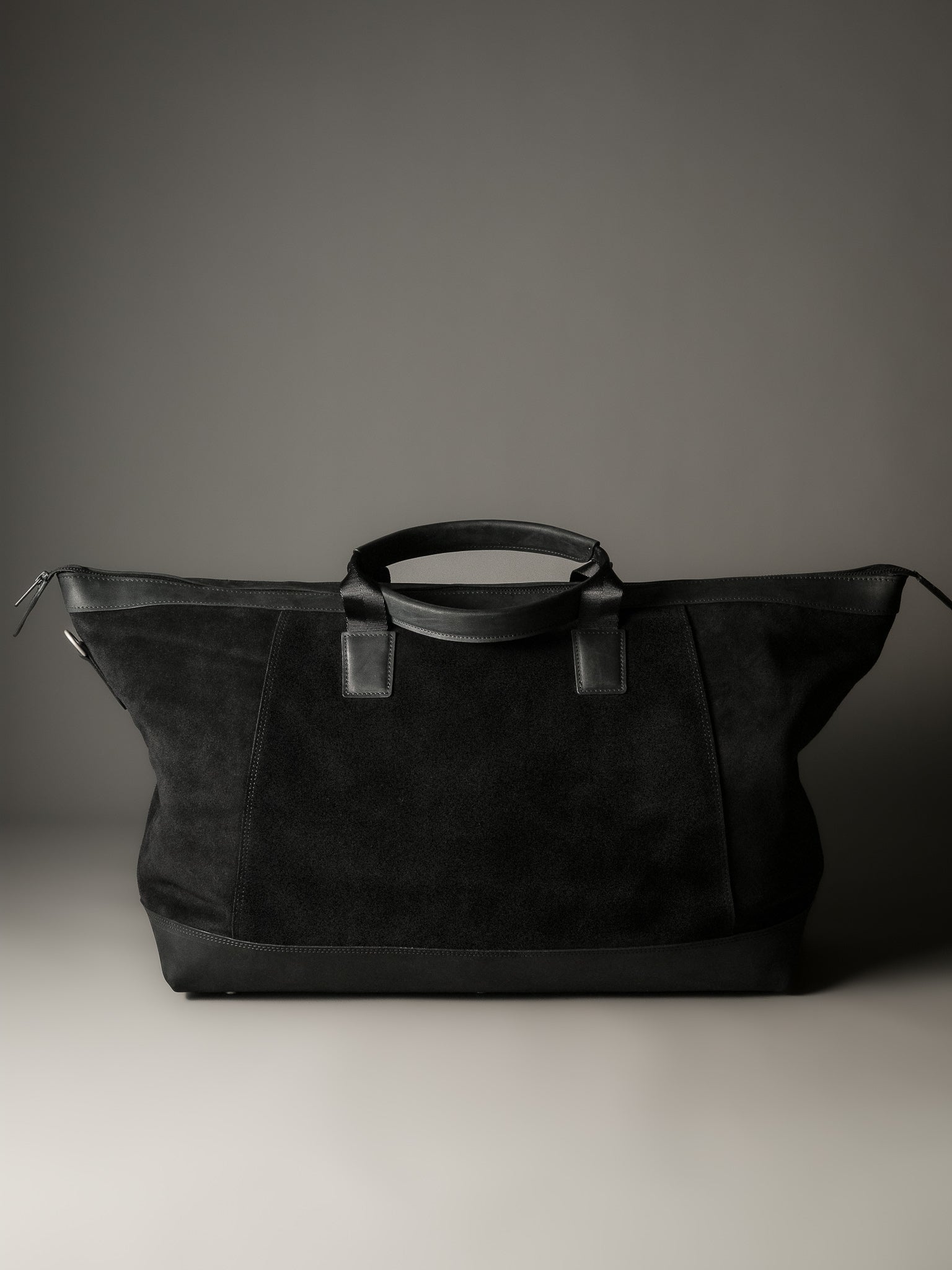 The Gramercy Weekender Bag - Black Suede