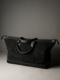 Gramercy Black Suede Weekender Bag (Limited to 3 Pieces)