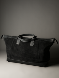 Gramercy Black Suede Weekender Bag (Limited to 3 Pieces)