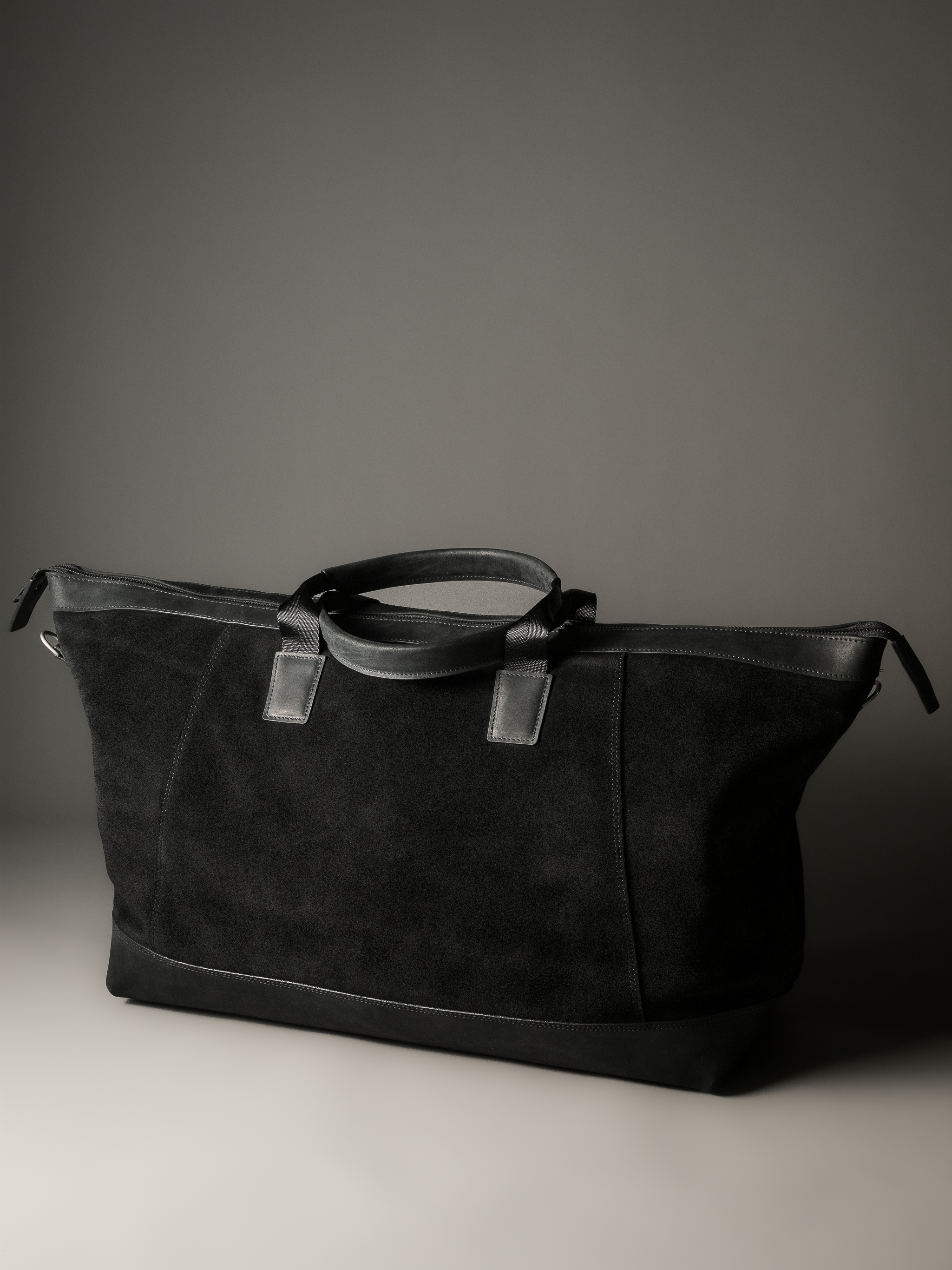 Gramercy Black Suede Weekender Bag (Limited to 3 Pieces)