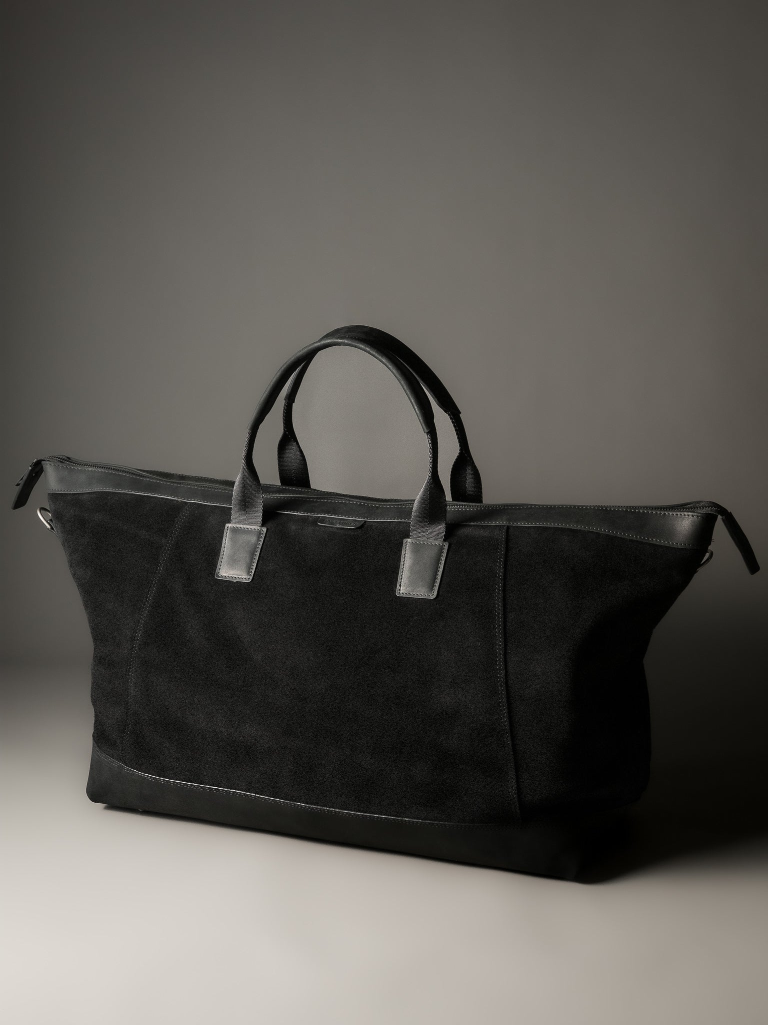 The Gramercy Weekender Bag - Black Suede