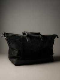 The Gramercy Weekender Bag - Black Suede