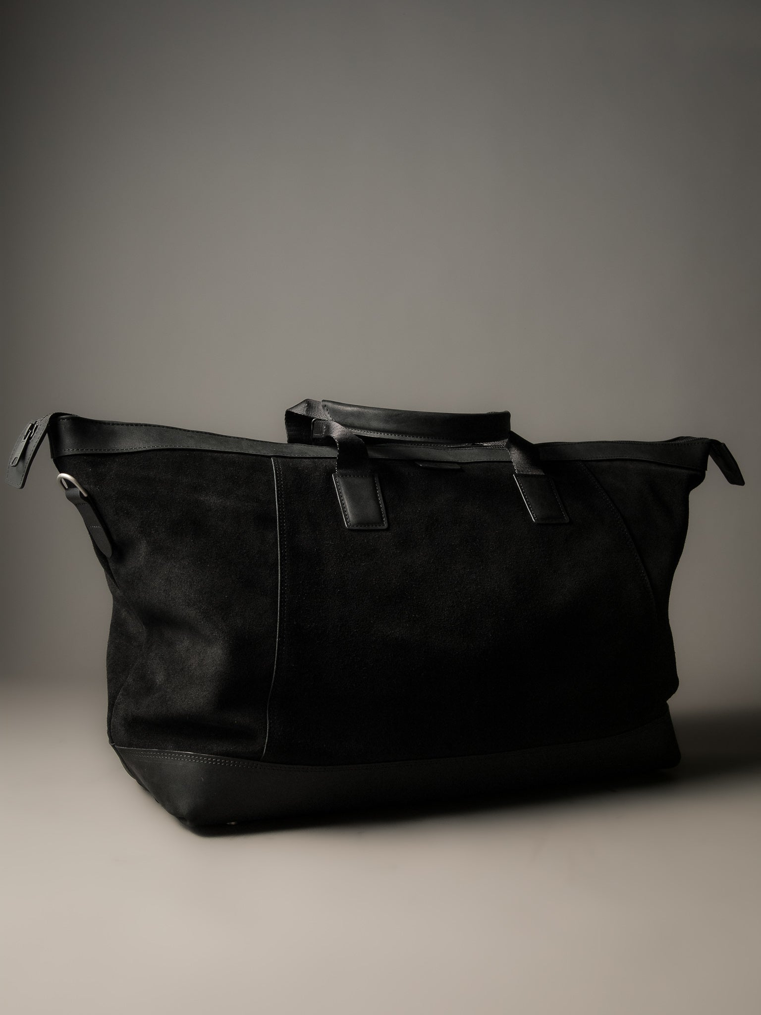 The Gramercy Weekender Bag - Black Suede