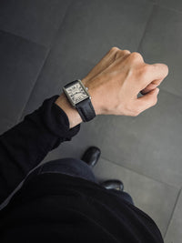 "Kingsman" Padded Black Leather Watch Strap